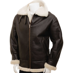 Men’s Cream Sheepskin Jacket