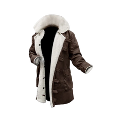 Men's Dark Brown Sherpa Coat — Fall & Winter Coat
