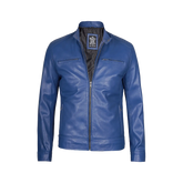 Men's Dodge Blue Racer Leather Jacket