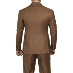 Men's Double-Breasted Brown Two-Piece Suit
