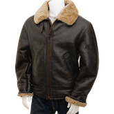 Men’s Ginger Sheepskin Aviator Jacket