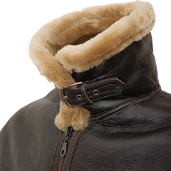 Men’s Ginger Sheepskin Aviator Jacket