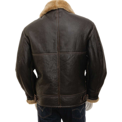 Men’s Ginger Sheepskin Aviator Jacket