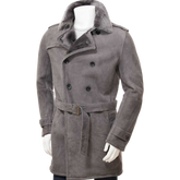 Men’s Grey Shearling Coat
