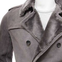 Men’s Grey Shearling Coat