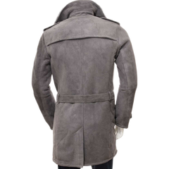 Men’s Grey Shearling Coat