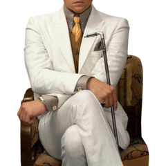 Men's Off-White 3-Piece Wedding Suit - Classic Formal Wear