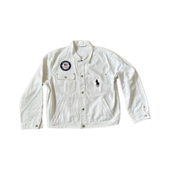 Men's Polo Ralph Lauren Olympic Opening Ceremony USA WHITE Denim Jacket