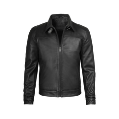Men's Premium Black Harrington Leather Jacket