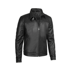 Men's Premium Black Harrington Leather Jacket