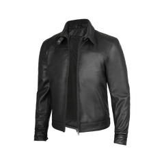 Men's Premium Black Harrington Leather Jacket