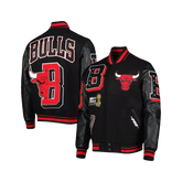 Men’s Pro Standard Chicago Bulls Mash Up Varsity Jacket Black