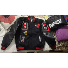 Men’s Pro Standard Chicago Bulls Mash Up Varsity Jacket Black