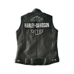Men’s Real Leather Harley Davidson Vest Cafe Racer Upper