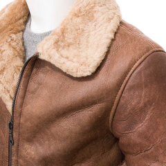 Men’s Tan Sheepskin Flying Jacket