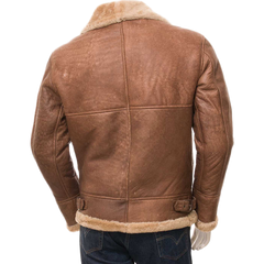 Men’s Tan Sheepskin Flying Jacket