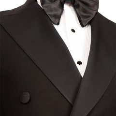 Murrin Men's Double Breasted Two Piece Black Tuxedo