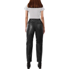 Myrna Women's Black Fitted Leather Pants