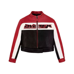 NEW Avirex Cropped Women's Moto Racing Leather Jacket NWT