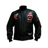 Men's Martian Air Jordan WB Marvin Black Bomber Leather Jacket