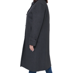 Patrice Women's Regular Fit Charcoal Grey Wool Coat