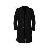 Peaky Blinders Men's Black Wool Trench Coat | Thomas Shelby Inspired Long Overcoat