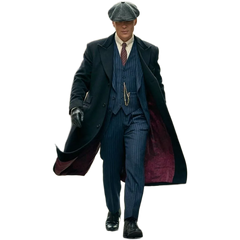 Peaky Blinders Men's Black Wool Trench Coat | Thomas Shelby Inspired Long Overcoat