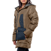 Reid Womens Beige Duck Down Hooded Puffer Coat