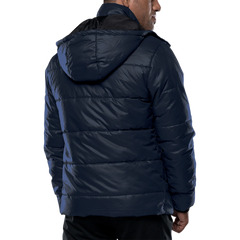 Salvador Men's Blue Puffer Jacket - Removable Scuba Hood