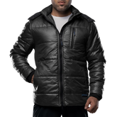 Salvador Men's Dark Gray Hooded Puffer Jacket