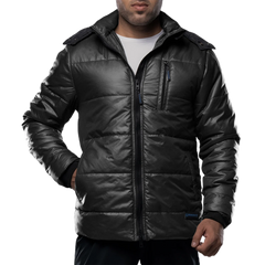 Salvador Men's Dark Gray Hooded Puffer Jacket