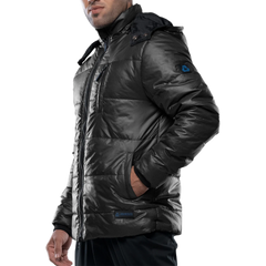 Salvador Men's Dark Gray Hooded Puffer Jacket