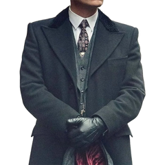 Shelby Long Wool Men's Black Overcoat — Limited Stock