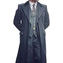 Shelby Long Wool Men's Black Overcoat — Limited Stock