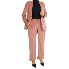 Shirley Women's Pink Two Piece Regular Fit Suit
