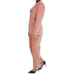 Shirley Women's Pink Two Piece Regular Fit Suit
