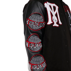 The World is Yours Black Bomber Scarface Varsity Jacket