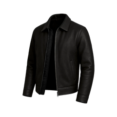 Tony Men's Black Harrington Leather Jacket