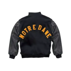University of Notre Dame's Rudy Irish Varsity Jacket Wool & Leather Sleeve