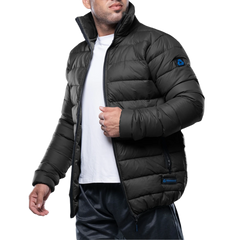 Vicente Mens Premium Black Puffer Jacket - Winter Insulated Coat