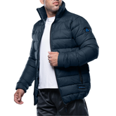 Vicente Mens Premium Navy Blue Puffer Jacket - Winter Insulated Coat