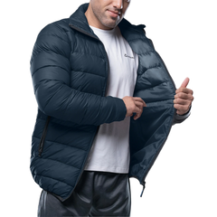 Vicente Mens Premium Navy Blue Puffer Jacket - Winter Insulated Coat