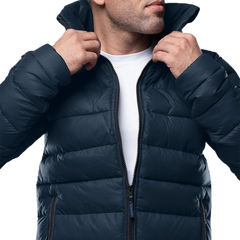 Vicente Mens Premium Navy Blue Puffer Jacket - Winter Insulated Coat