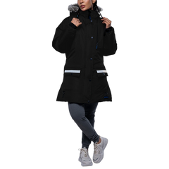 Victoria Womens Black Winter Insulated Puffer Coat