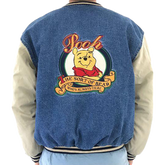 VTG 90’s DISNEY Store Winnie The Pooh Loyal True Denim Bomber Varsity Jacket