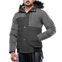 Walter Mens Dark Grey Duck Down Insulated Jacket