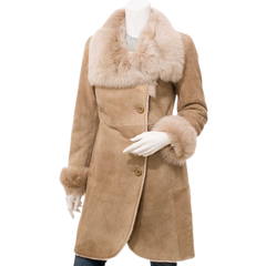 Women’s Beige Toscana Shearling Coat