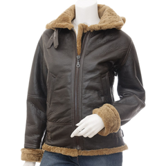 Women’s Ginger Bomber Sheepskin Leather Jacket