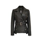 Women's Asymmetrical Black Leather Jacket