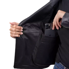 Women's Black Asymmetrical Real Leather Motorcycle Jacket